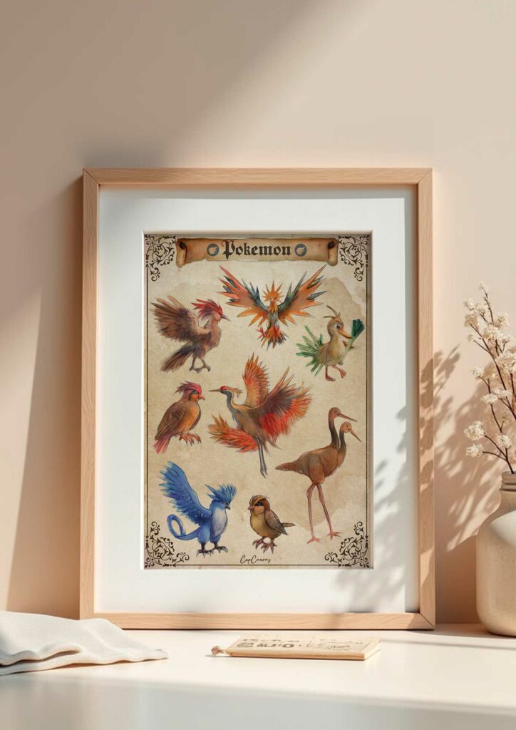 Lámina A3 - Pokemon aves
