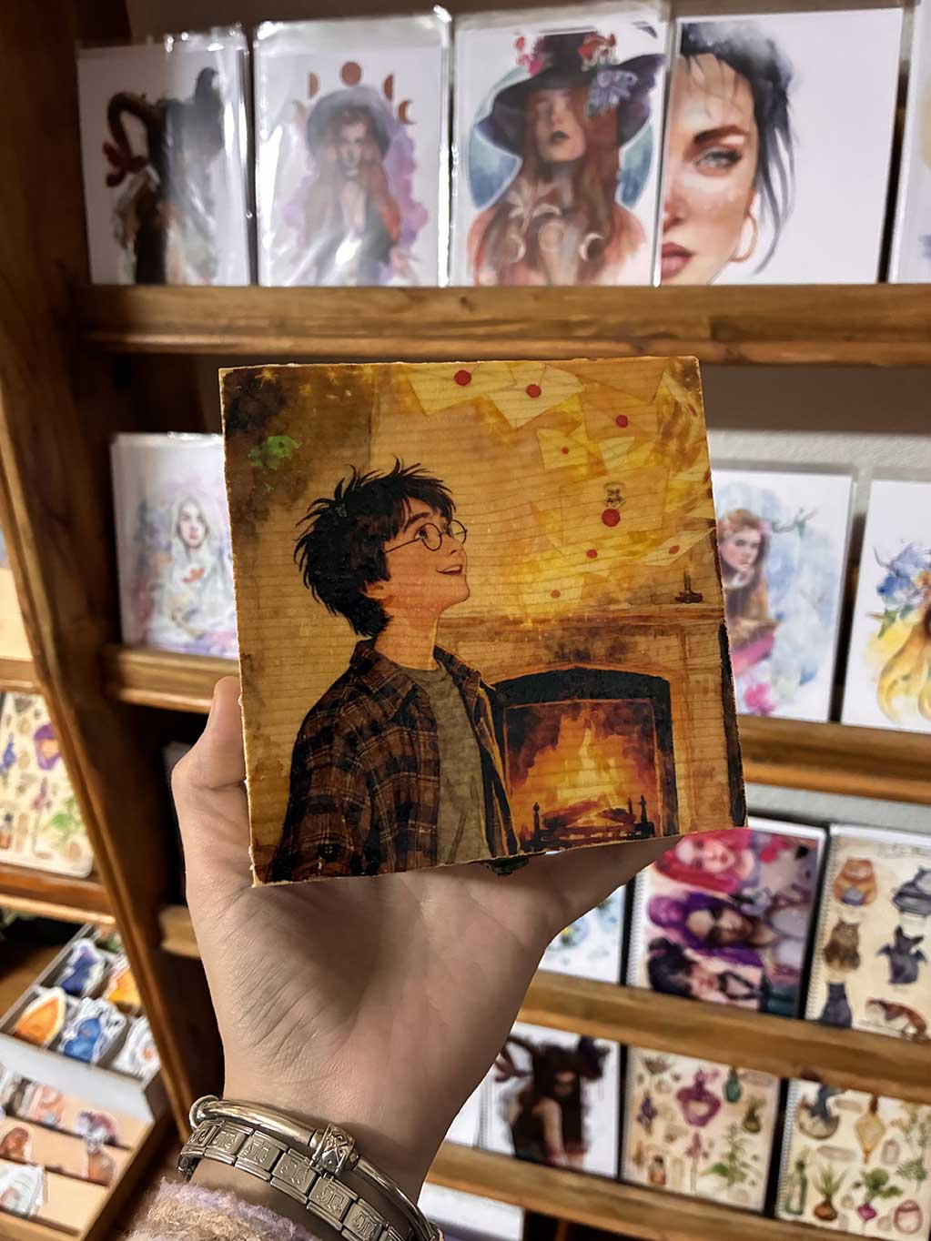 taller CupCanvas transferencia caja madera Harry Potter