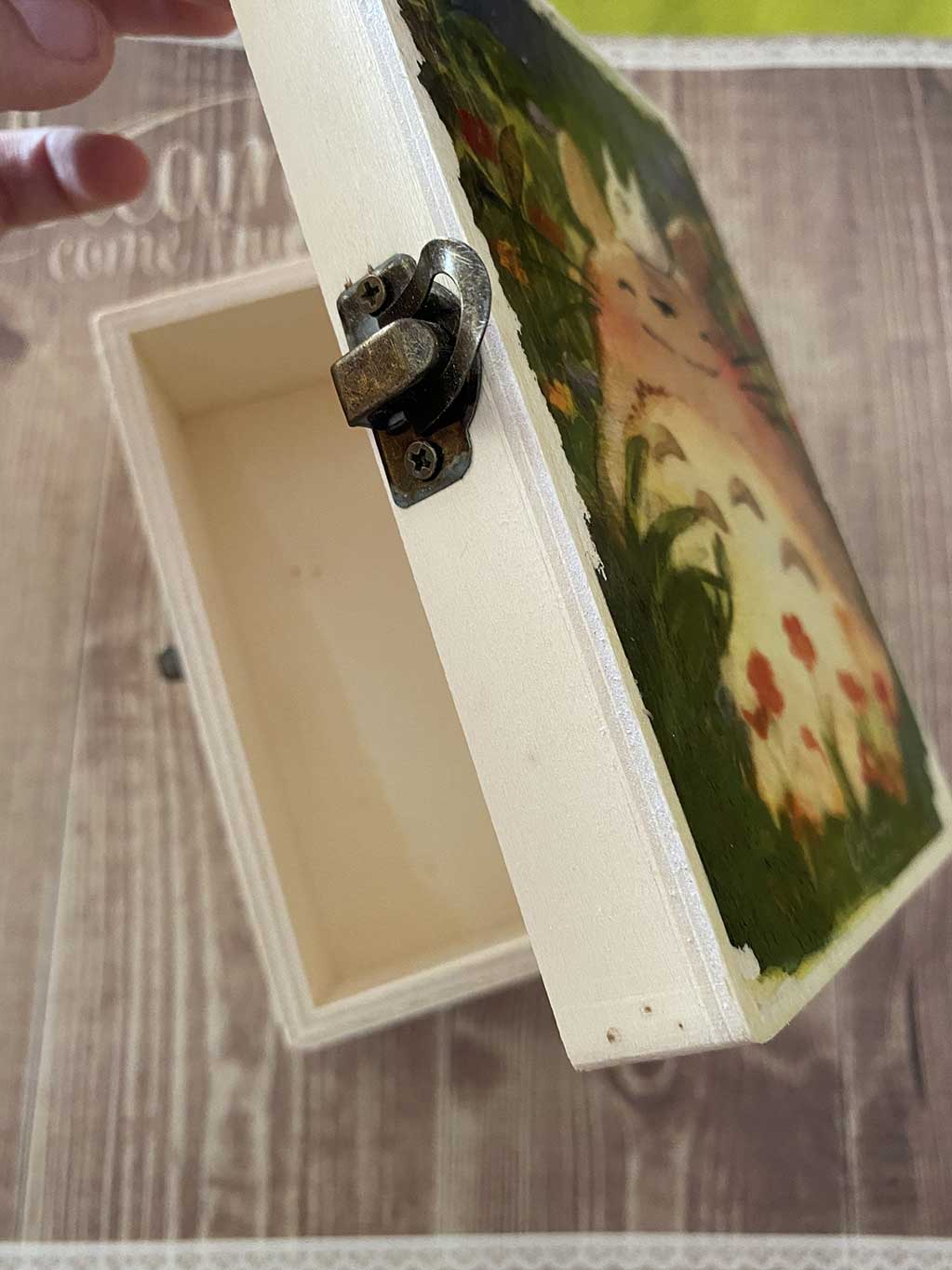 taller CupCanvas transferencia caja madera Totoro