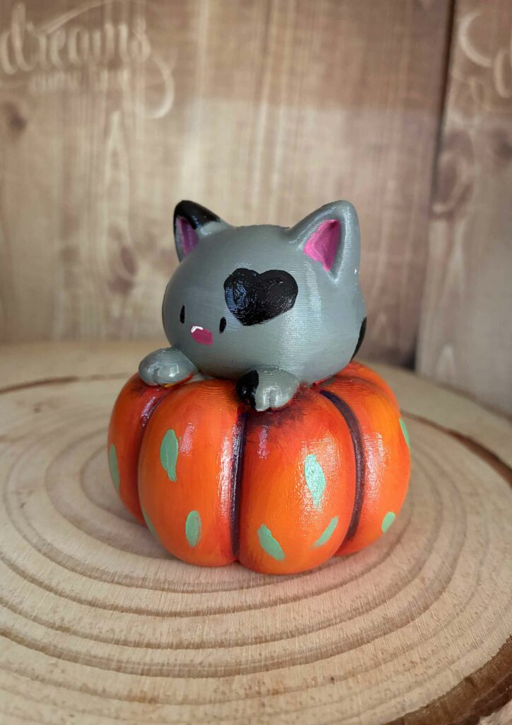 Figura 3D - Gato gris Love