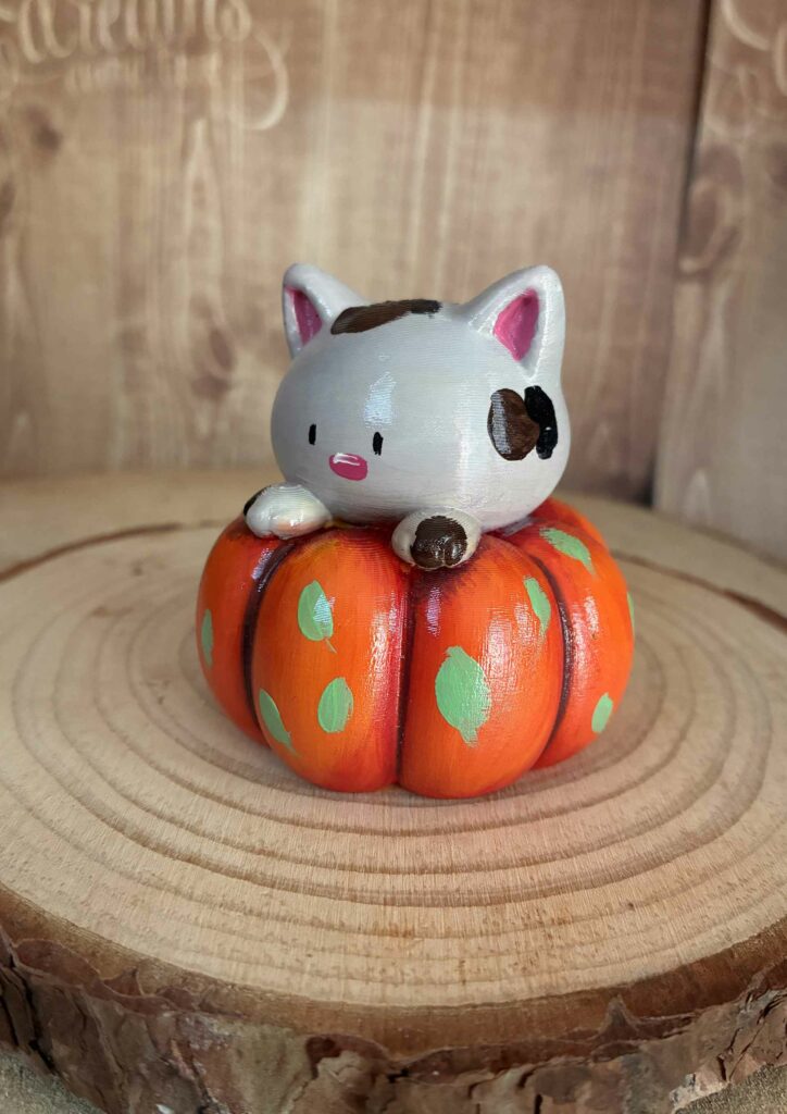 Figura 3D - Gato gris manchitas