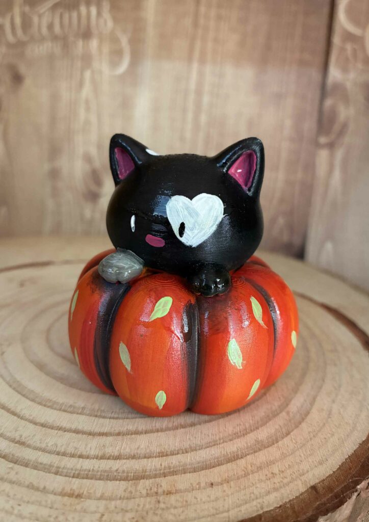 Figura 3D - Gato negro Love